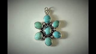 Fabricating A Multistone Turquoise Pendant [upl. by Irroc]