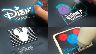 Disney Logo Evolution 1986present  Pancake Art [upl. by Amzaj]