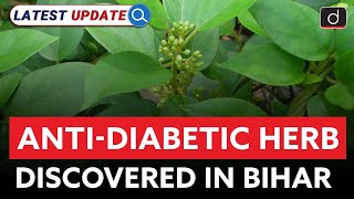 AntiDiabetic Herb Discovered in Bihar  Brahmayoni Hill  Latest Update  Drishti IAS English [upl. by Hoopes]