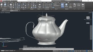 AutoCAD 3D Teapot Create AutoCAD training The End [upl. by Eppesiug659]