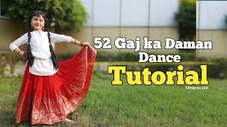 52 gaj ka Daman  Dance TutorialStep by Step  Abhigyaa Jain  New Haryanvi Song Easy Dance Steps [upl. by Andria]