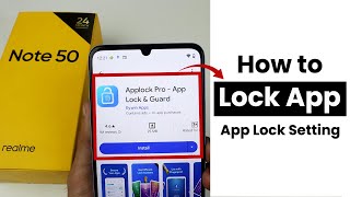 How to Lock Apps In Realme Note 50  App Lock Settings [upl. by Yehudi]