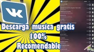 Como descargar musica gratis a través de VK aplicación para android 2014 [upl. by Backer201]