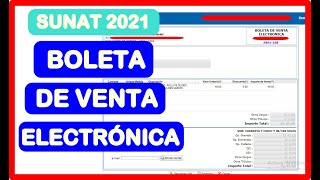 COMO EMITIR UNA BOLETA DE VENTA ELECTRÓNICA  SUNAT [upl. by Gwenette]