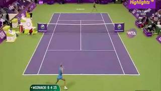 Elena Dementieva v Caroline Wozniacki Highlights Doha Round Robin 2010 [upl. by Hseyaj]