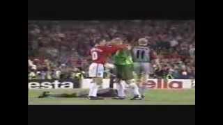 The Final 3 Mins Man United v Bayern Munich 1999 Rare Pitch Side Footage Champions League Final [upl. by Maximo]