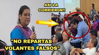 SE ACABÓ MINISTRA DEL PUEBLO HACE PEDAZ0S A ENVIADA DE NORMA PÍÑA POR REPARTIR VOLANTES FALSOS [upl. by Cadel]