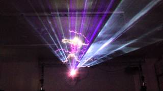 NRG Laser Know How 3W RGB ILDA 30K 3D Laser Beam Light Show Demonstration [upl. by Tolecnal459]