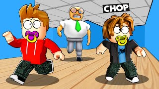 ROBLOX CHOP AND FROSTY ESCAPE ROBYS DAYCARE PARKOUR [upl. by Trula]