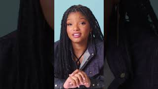 Halle Bailey reacts to MY voice 🤯🧜🏻‍♀️😭 [upl. by Etireuqram269]