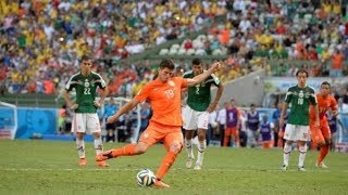 HUNTELAAR PENALTY NETHERLANDS 21 MEXICO  DUTCH CROWD GOES CRAZY [upl. by Aitercal]