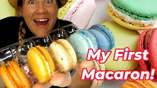 My 1st Macaron Ever Food Review and Reaction from Waterbean Coffee [upl. by Naud]