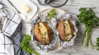 How To Make Oven Baked Potatoes In Foil [upl. by Abigale751]