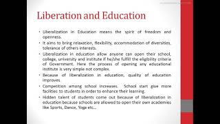 Liberalization Privatization Globalization and its impact on Education [upl. by Delwin942]