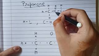 Draw electron dot structure for propanone [upl. by Nicolai321]