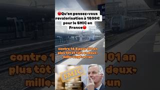 Revalorisation du SMIC à 1800€ en france franceinfo tiktok information bfm [upl. by Ebanreb]