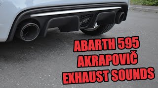 Abarth 595 Esseesse Akrapovic Exhaust Sound [upl. by Bazar]