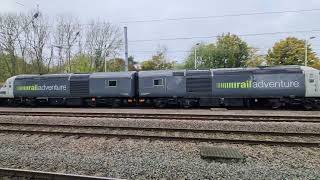 43465 and 43484 work 6Z43 north through Huntingdon at 1011 on October 29th 2024 [upl. by Metts]