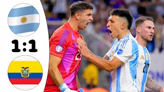 Argentina vs Ecuador 11 Copa America 2024  HIGHLIGHTS [upl. by Clie110]