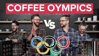 Seattle Coffee Gear Presents COFFEE OLYMPICS John vs Sean in a Coffee Competition 💥 [upl. by Anolahs]