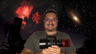 Connecting a DSLR Lens to an Astrophotography Camera  on a Celestron 6SE with a Wedge [upl. by Sikras964]