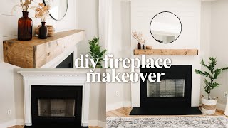 DIY BUDGET FIREPLACE MAKEOVER 2020  Living Room Makeover Part 1 [upl. by Adnalay]