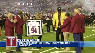 Troy celebrates DeMarcus Ware Day retires jersey [upl. by Theresita]