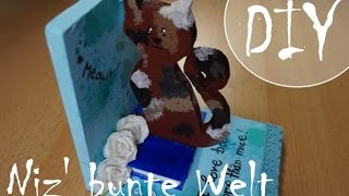 Buchstütze aus Holz Miau  DIYTutorial [upl. by Enomrej]