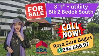 3 room Blk 2 Bedok South with utility room for sale by Roza Sure Bagus [upl. by Refeinnej]