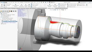 CAMWorks Turning Tutorial 2 Advanced OD Feature [upl. by Ztnaj]