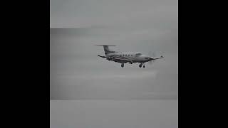 pilatus pc12 GWNGM landing at duxford Airport [upl. by Nohsal]