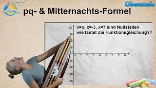 Funktionen  pq Formel und Mitternachtsformel  Oberstufe ★ Übung 3 [upl. by Muller]