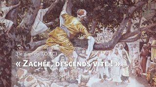 « ZACHÉE DESCENDS VITE  » Homélie pour le 31e dimanche du TO  fr Dominique Joseph [upl. by Love588]