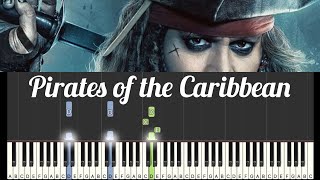 Pirates of the Caribbean Theme Song  Synthesia Piano Tutorial  By Piano with Rachel [upl. by Dennard851]