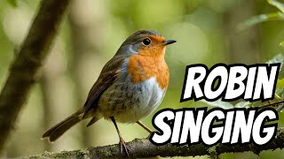 Robin redbreast singing in the woods [upl. by Eelymmij]