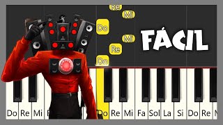 CANCIÓN DE SPEAKERMAN  TUTORIAL DE PIANO FÁCIL  PIANO FÁCIL CON NOTAS [upl. by Nahte]