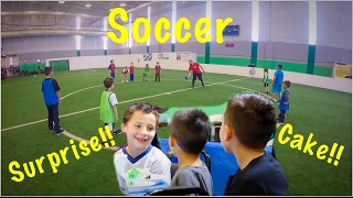 WE SURPRISE A SUBSCRIBER and PLAY INDOOR SOCCER [upl. by Dlaniger]