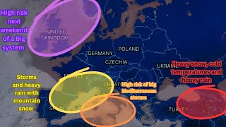 Big systems to affect southern Europe Northern Africa western Asia and northwestern Europe [upl. by Lehcir]