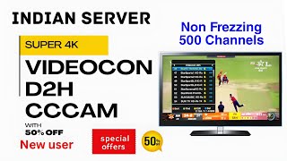 Videocon free cccam Cline Special offer for New User [upl. by Englebert]