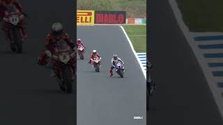 The WINNING overtake from Toprak on Bautista 💪  2024 EstorilWorldSBK 🇵🇹 [upl. by Tsnre]