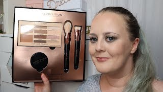 BampM Makeup Revolution Contour Kit  Full Testing Video  Christmas Gift Set [upl. by Anikal]