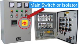 How to calculate main switch or isolator size for electrical panel Main switch selection for panel [upl. by Cthrine892]