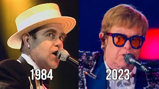 Elton John  I’m Still Standing LIVE Through The Years [upl. by Esinev]