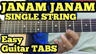 Janam JanamDilwale Theme Guitar TabsLeadTuneSolo  Single String  fuZaiL Xiddiqui [upl. by Arakat620]