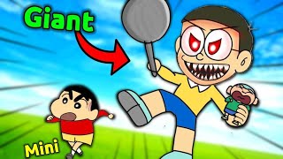 GIANT vs Mini Challenge 😱  Shinchan Vs Nobita 😂 [upl. by Fuhrman101]