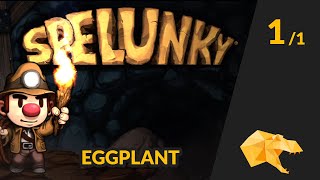 Solo Eggplant Run  Bananasaurus Rex Spelunky [upl. by Orrocos]