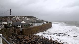 Mousehole Storm High Tide 8th Feb 2014 [upl. by Hsemin]