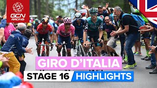 Some Brutal Climbing On The Queen Stage  Giro DItalia 2022 Stage 16 Highlights [upl. by Cochard]