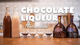 Homemade Chocolate Liqueur  FAST EASY RECIPE [upl. by Aihsem]