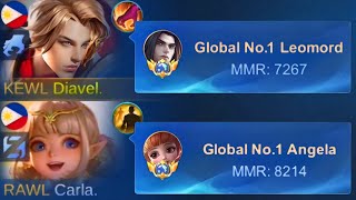 I FINALLY MET BEST ANGELA IN THE WORLD  TOP 1 GLOBAL ANGELA X LEOMORD DIAVEL🔥 interesting match [upl. by Jesus246]